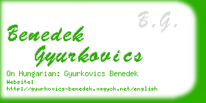 benedek gyurkovics business card